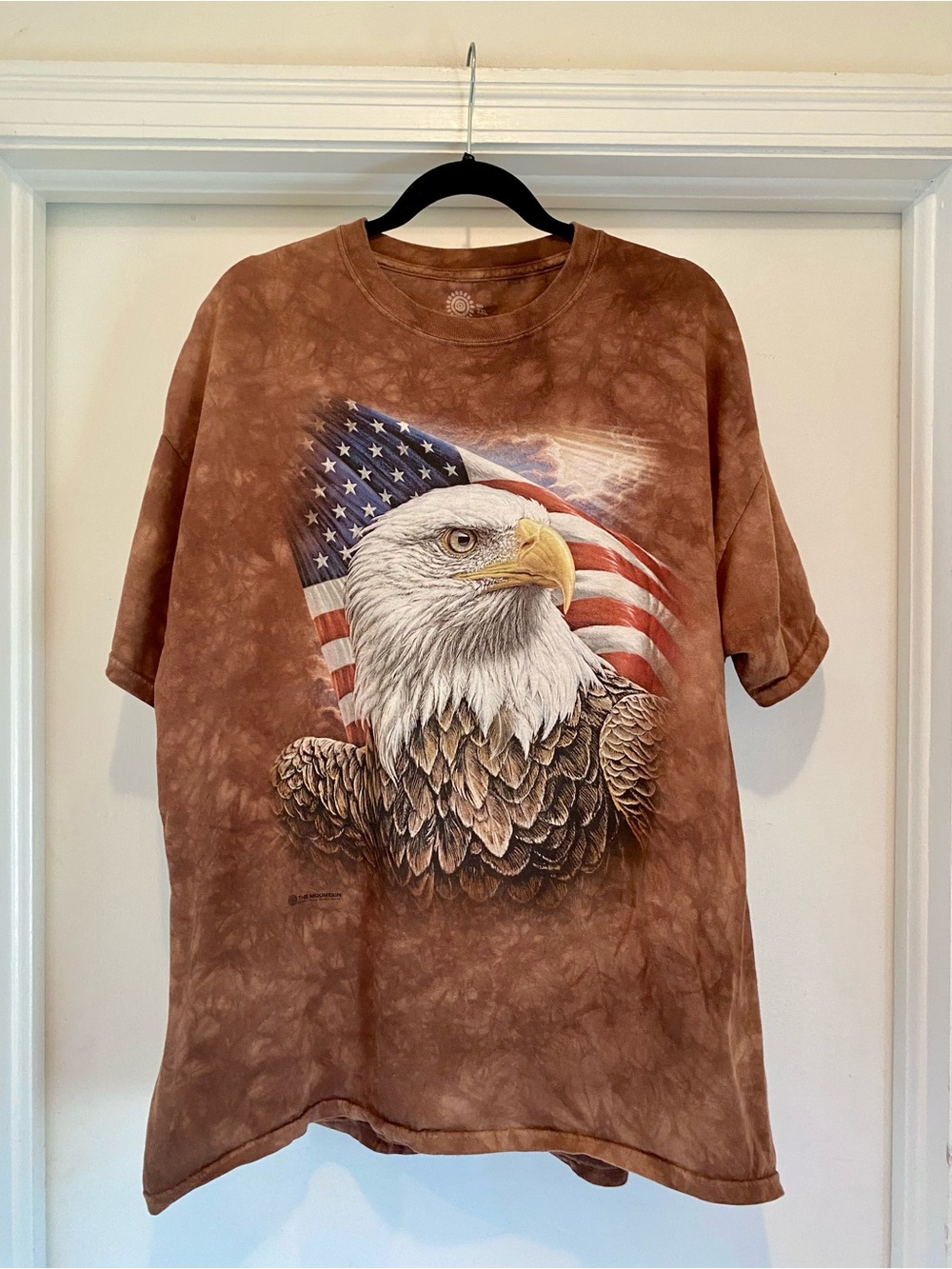 The Mountain American Flag Eagle Tee Size 2XL Brown